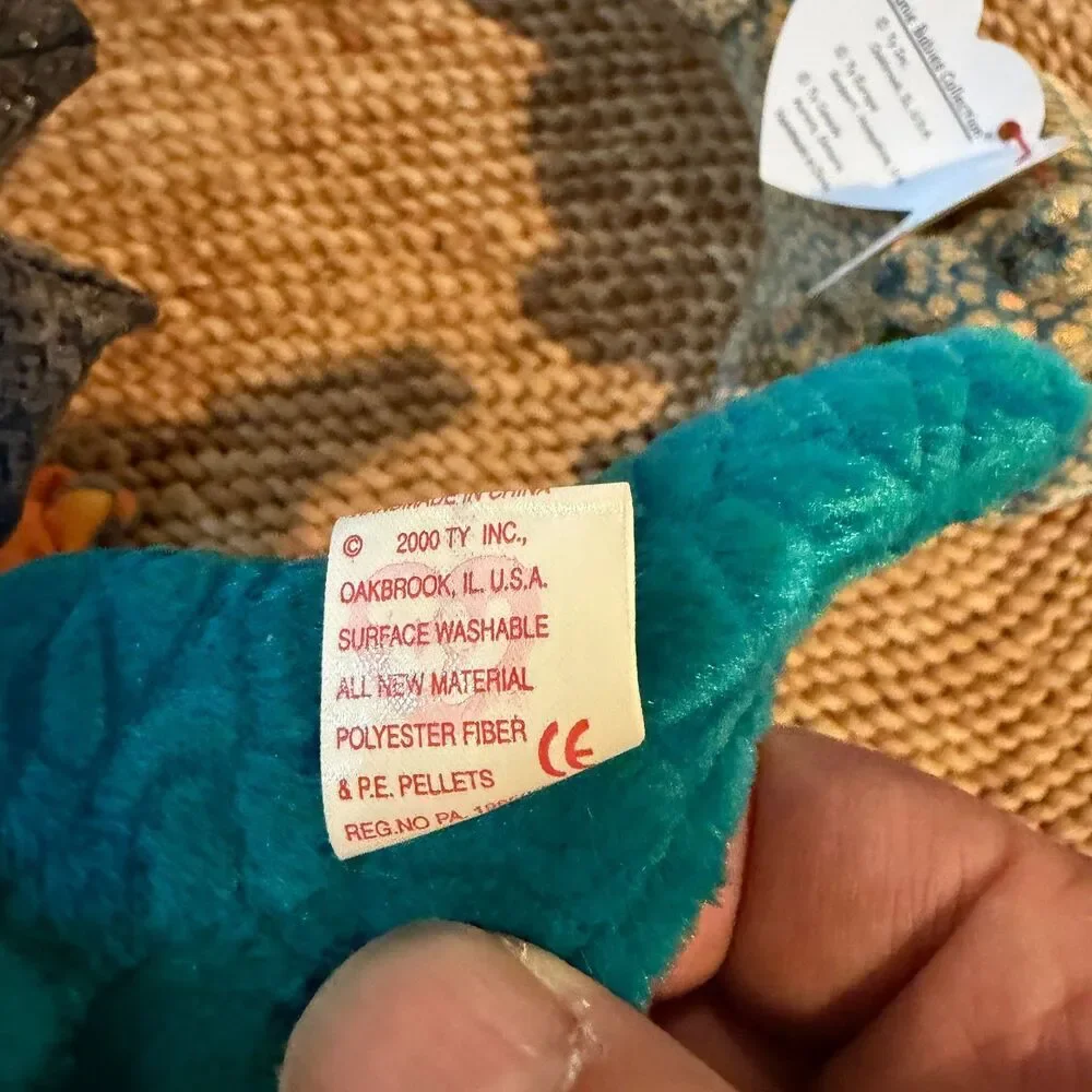 Ty Beanie Babies Lot of 3 Hornsly Scaly Slayer Dinosaur Reptile Plush w/ Tags